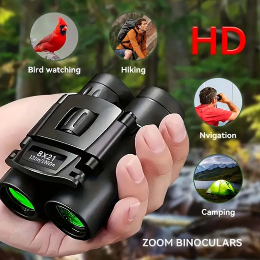 8*21 High Power Binoculars Portable  Bird Watching Hiking  Moon Viewing for Outdoor Hunting Concerts  for Travel Christmas Gift