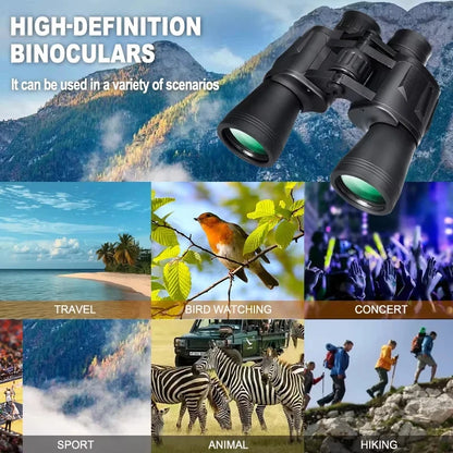 20X50 Binoculars for Adults High Powered Professional FMC Lens Central Focus Bird Watching Optics