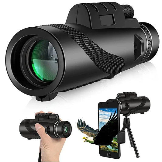 Monocular Telescope 80x100 HD High Power 5000M Long Range Zoom Tool for Hunting Outdoor Camping Hiking Travel Binoculars