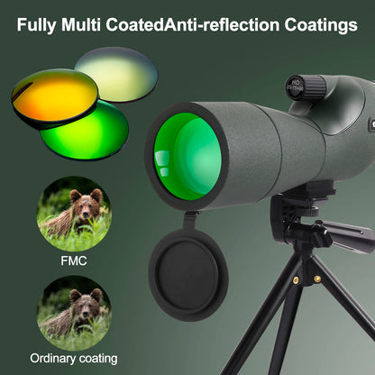 25-75x60 Binoculars Powerful Zoom Monoculars Waterproof With Tripod Birdwatching Outdoor Travel Camping Use
