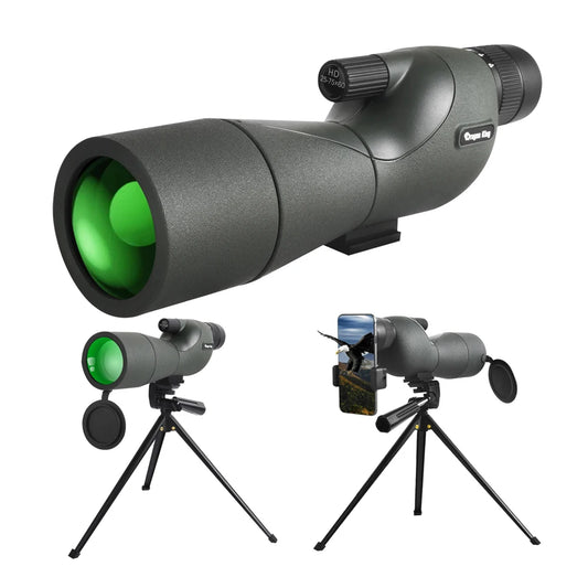 25-75x60 Binoculars Powerful Zoom Monoculars Waterproof With Tripod Birdwatching Outdoor Travel Camping Use