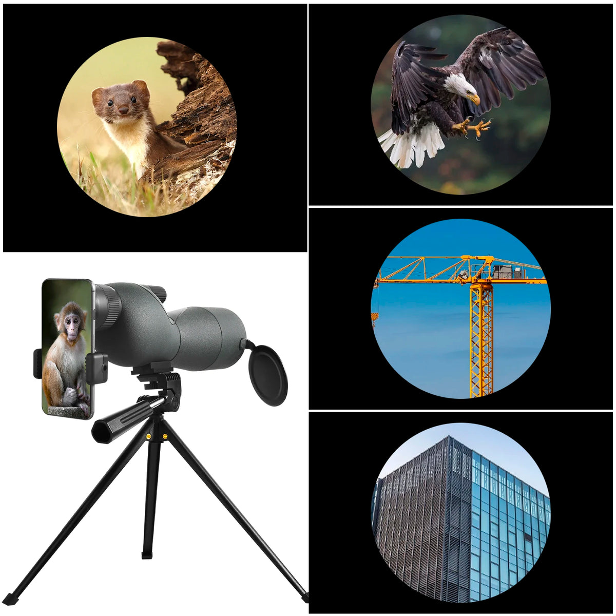 25-75x60 Binoculars Powerful Zoom Monoculars Waterproof With Tripod Birdwatching Outdoor Travel Camping Use
